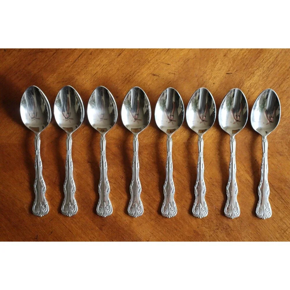 8x Teaspoons VICTORIA Reed & Barton Select 18/10 Glossy Stainless China 6.5